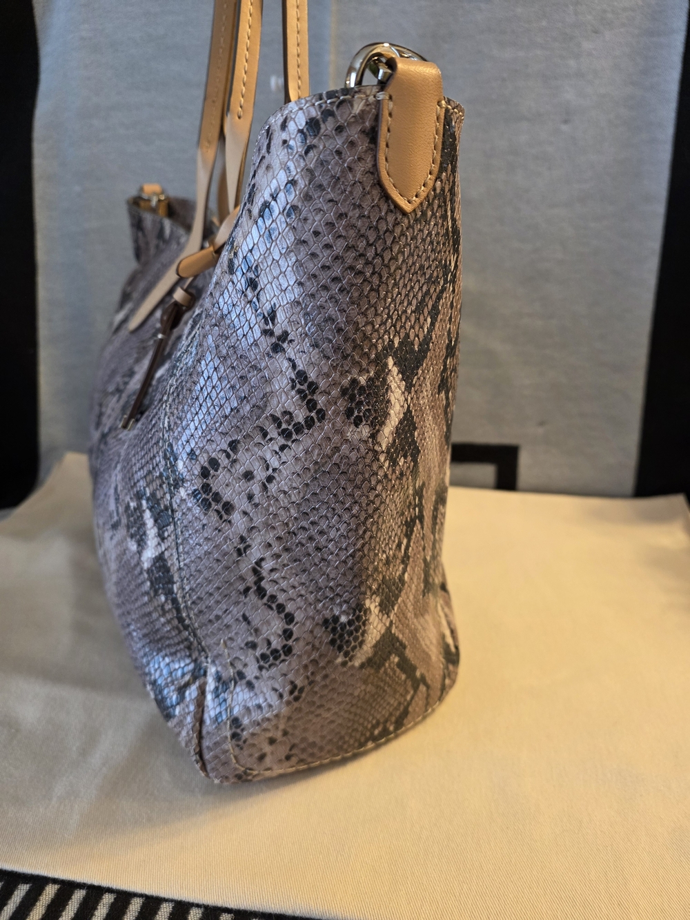 Cole Haan Snake Print Tote with Original Dust Bag - Picture 3 of 8